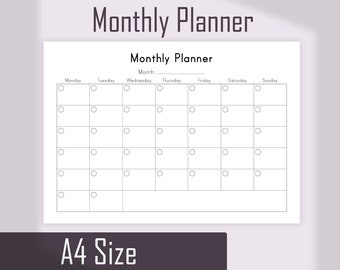 monthly to do list etsy
