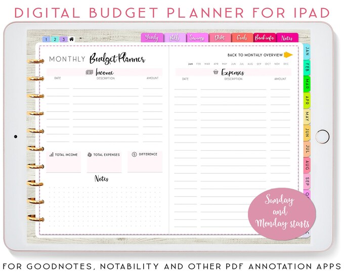 Digital and Printable PDF planners. by EasyLifePlanners on Etsy