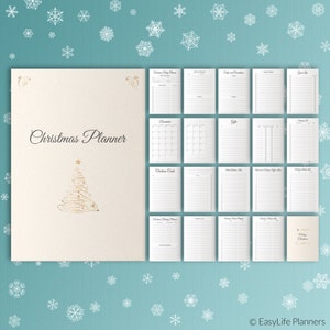 Christmas Planner Printable, christmas organizer, A5 Filofax Insert, a5 planner refills image 2