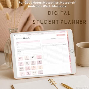 Undated Digital Student Planner: Goodnotes & Notability Template (Digital Download)
