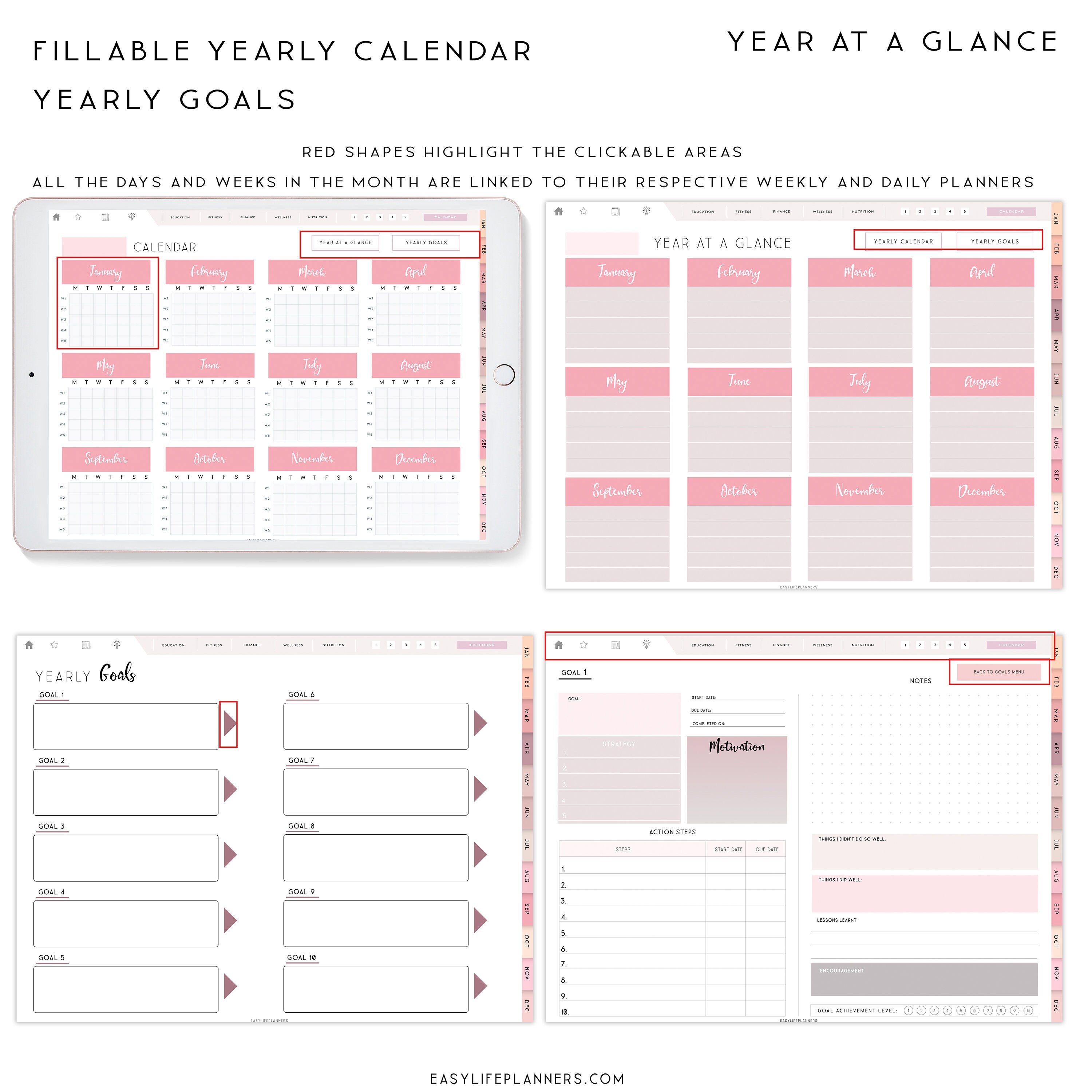 Digital Student Planner, Digital Planner iPad, Notability Planner, Goodnotes Template, Academic