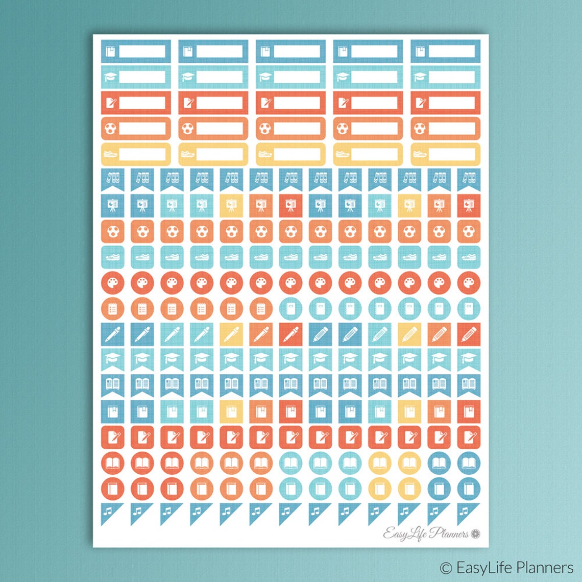 Back To School Stickers College Planner Stickers Study Etsy