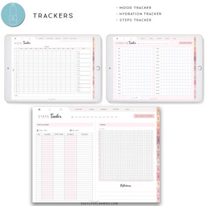 Digital Wellness Planner for iPad, Notability Planner, XODO Planner, Goodnotes Planner, Habit Tracker image 3