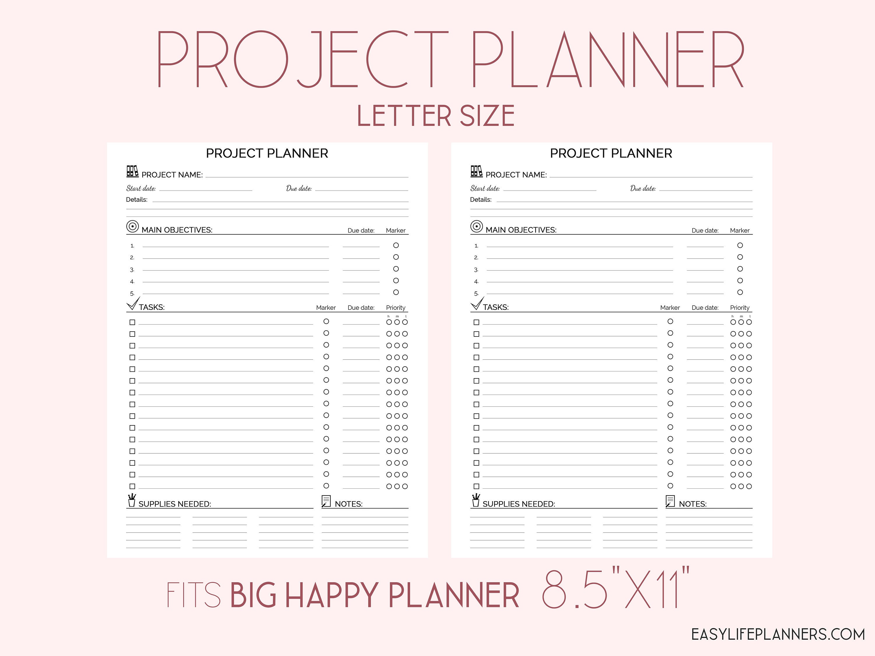 free printable project planner pdf free printable project planner pdf