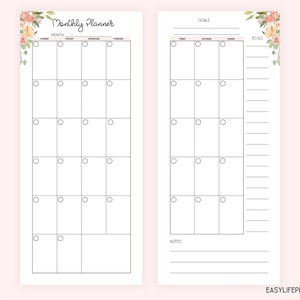 Month on Two Pages Made to Fit Happy Planner Half Sheet, Happynichi ...