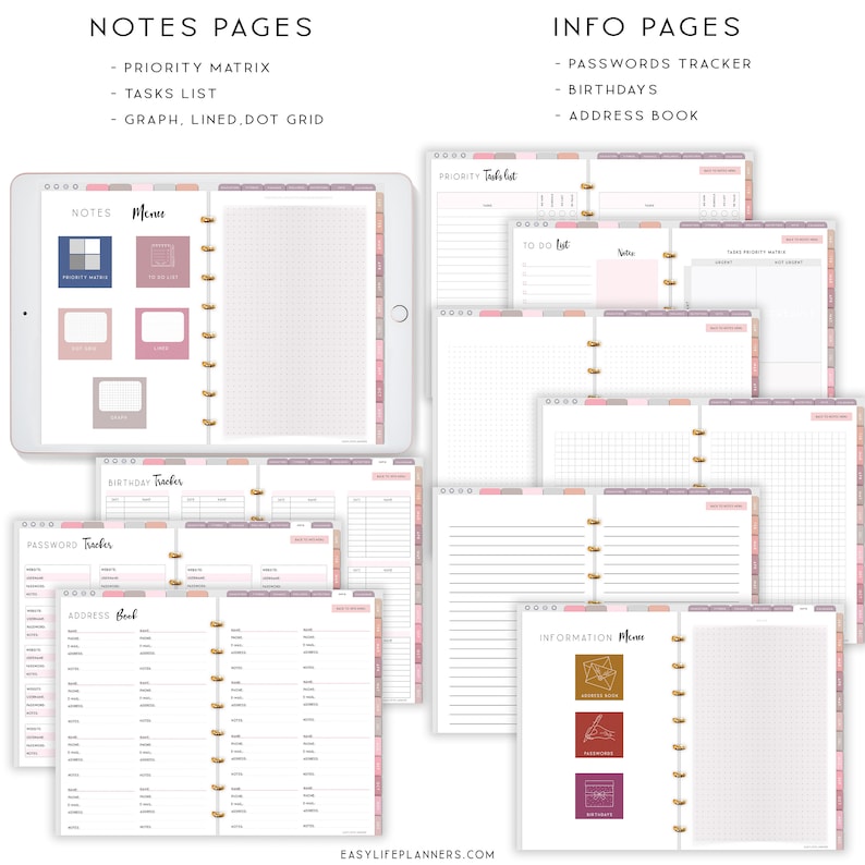 Student Digital Planner Digital Planner for Ipad Notability Etsy