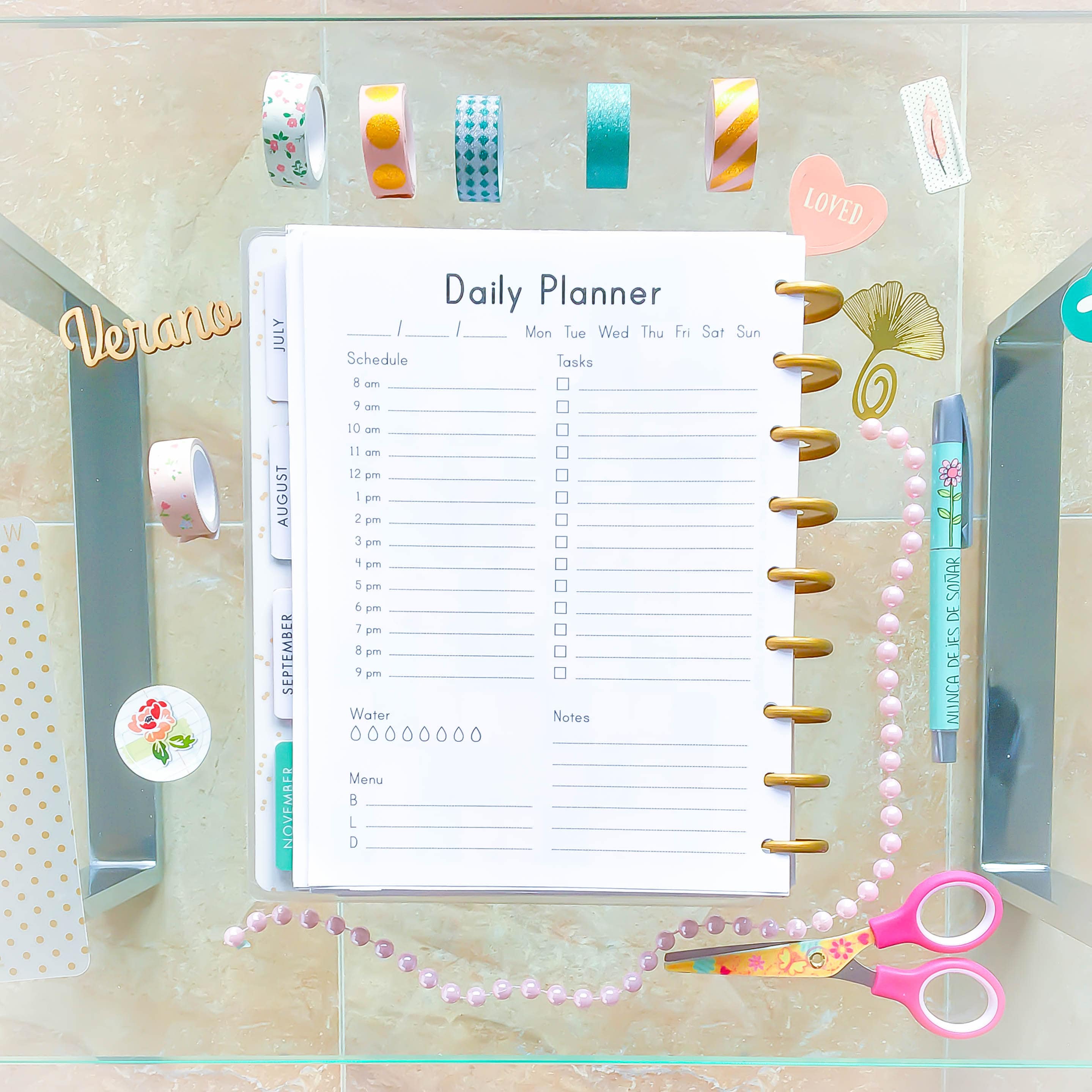DAILY PLANNER Inserts Happy Planner Inserts Organizer Etsy