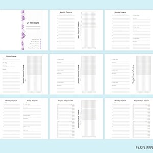 Project Planner Midori Travelers Notebooks Inserts Printable | Etsy