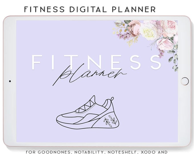 Fitness Planner Digital Workout Planner for iPad, Notability Planner, Fitness Journal, XODO Planner, Goodnotes Template, Keto Diet Plan