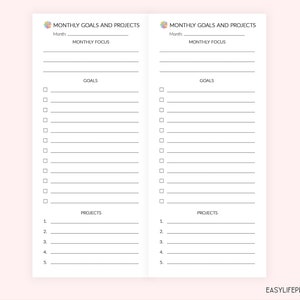 Month on Two Pages, Half Sheet Happy Planner, Happynichi Printable ...