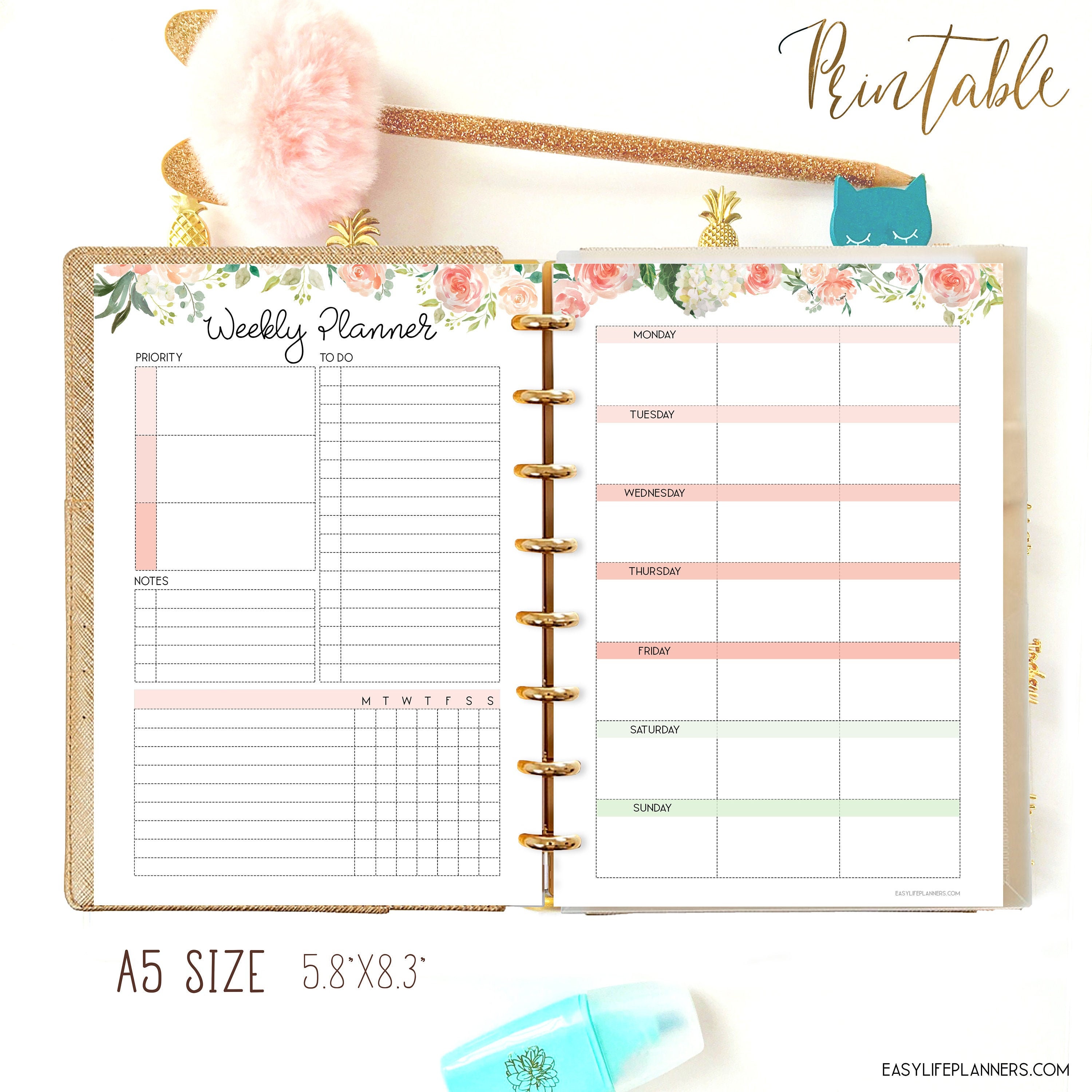 Printable Planner Inserts Printable World Holiday