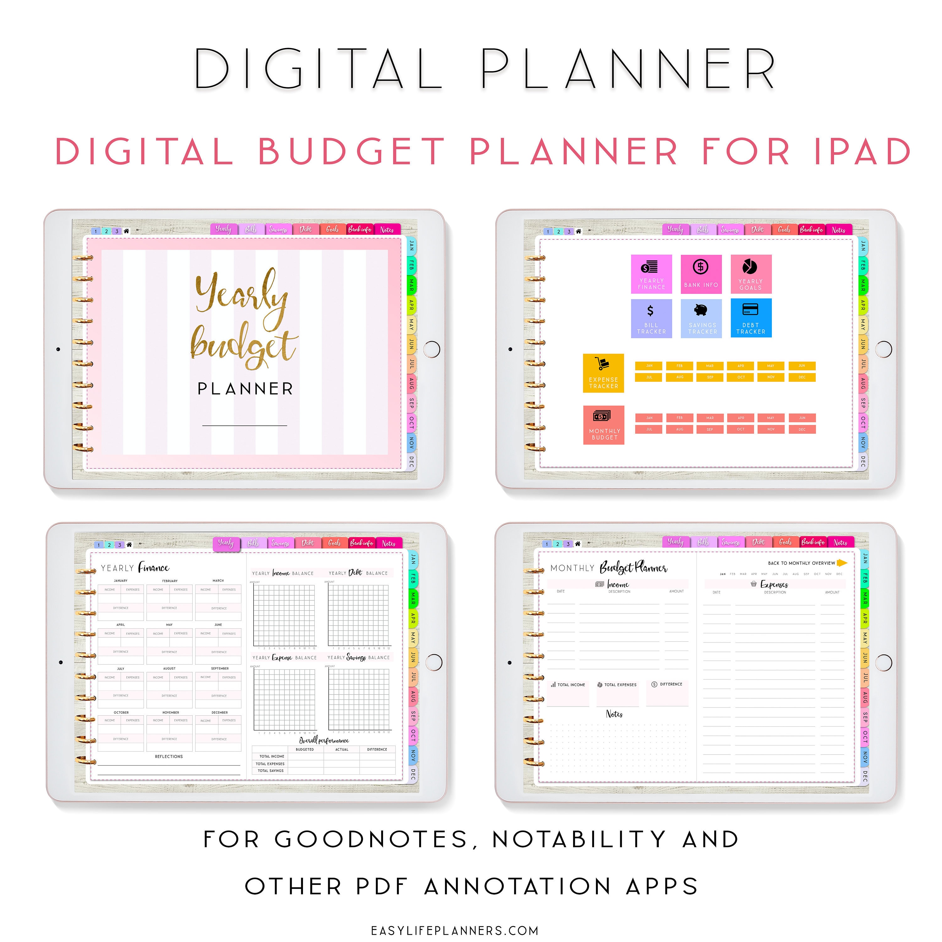 Digital Planner Goodnotes Planner iPad Planner Notability Etsy