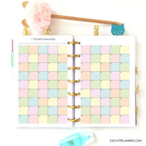 Mini Happy Planner Insert Habit Tracker Fitness Planner Challenge ...