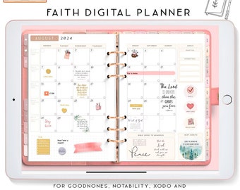 Christian Planner, Daily Digital Planner, Prayer Journal Digital Bible Journal, Faith Planner Notability Planner Goodnotes Template for iPad