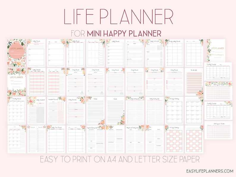 Life Planner for Mini Happy Planner Inserts Printable Daily | Etsy