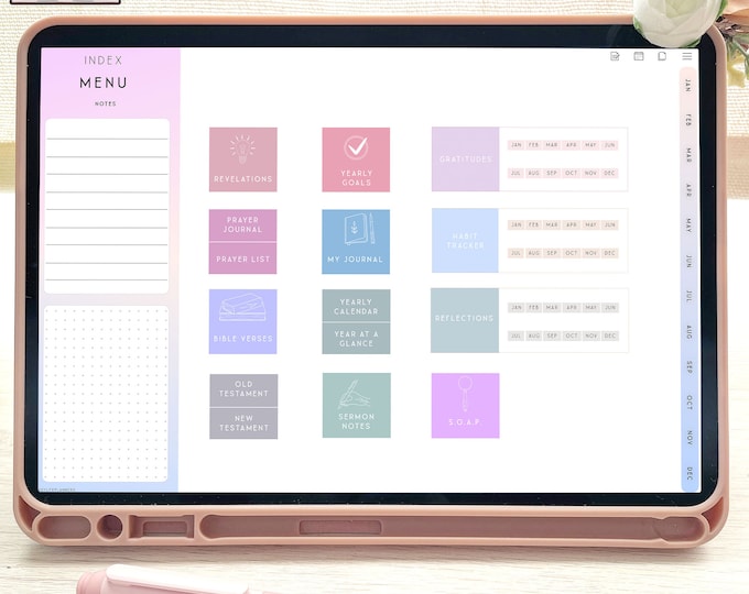 Faith Planner, Digital Christian Planner, Sermon Notes, Notability Planner, xodo digital planner, Goodnotes Template, iPad Planner