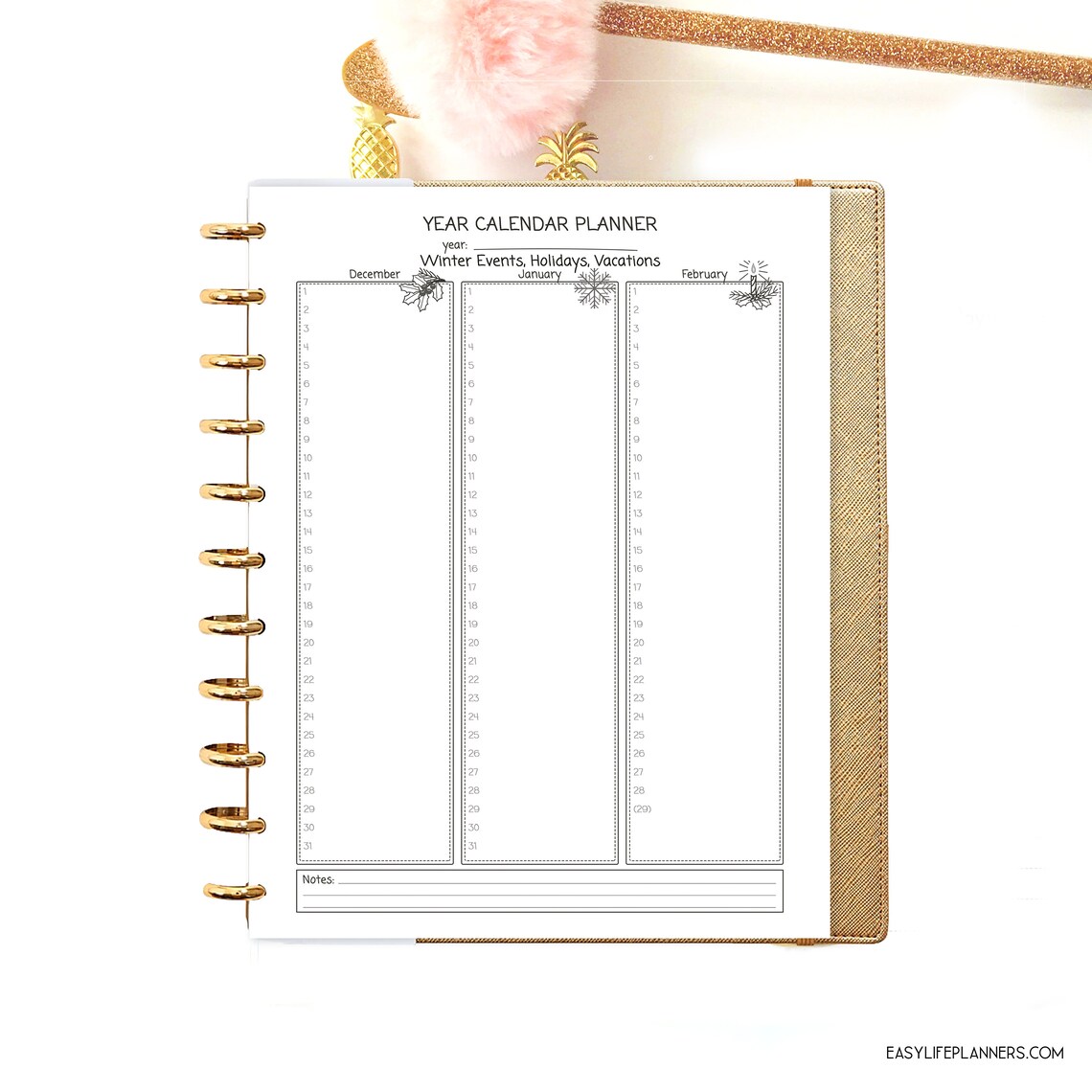 LIFE PLANNER Printable Planner Inserts for Big Happy Planner | Etsy