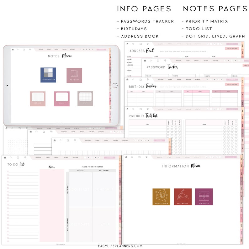 Digital Student Planner, Digital Planner iPad, Notability Planner, Goodnotes Template, Academic Planner, College Student Planner image 4