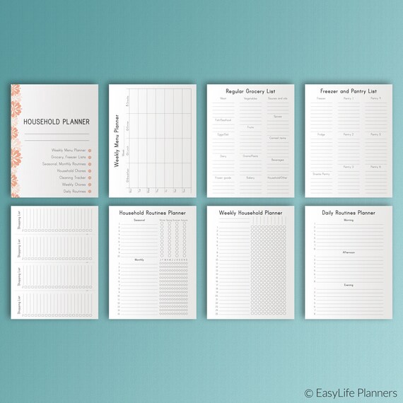 Household Planner Starter Kit House Daily Routine Home Etsy