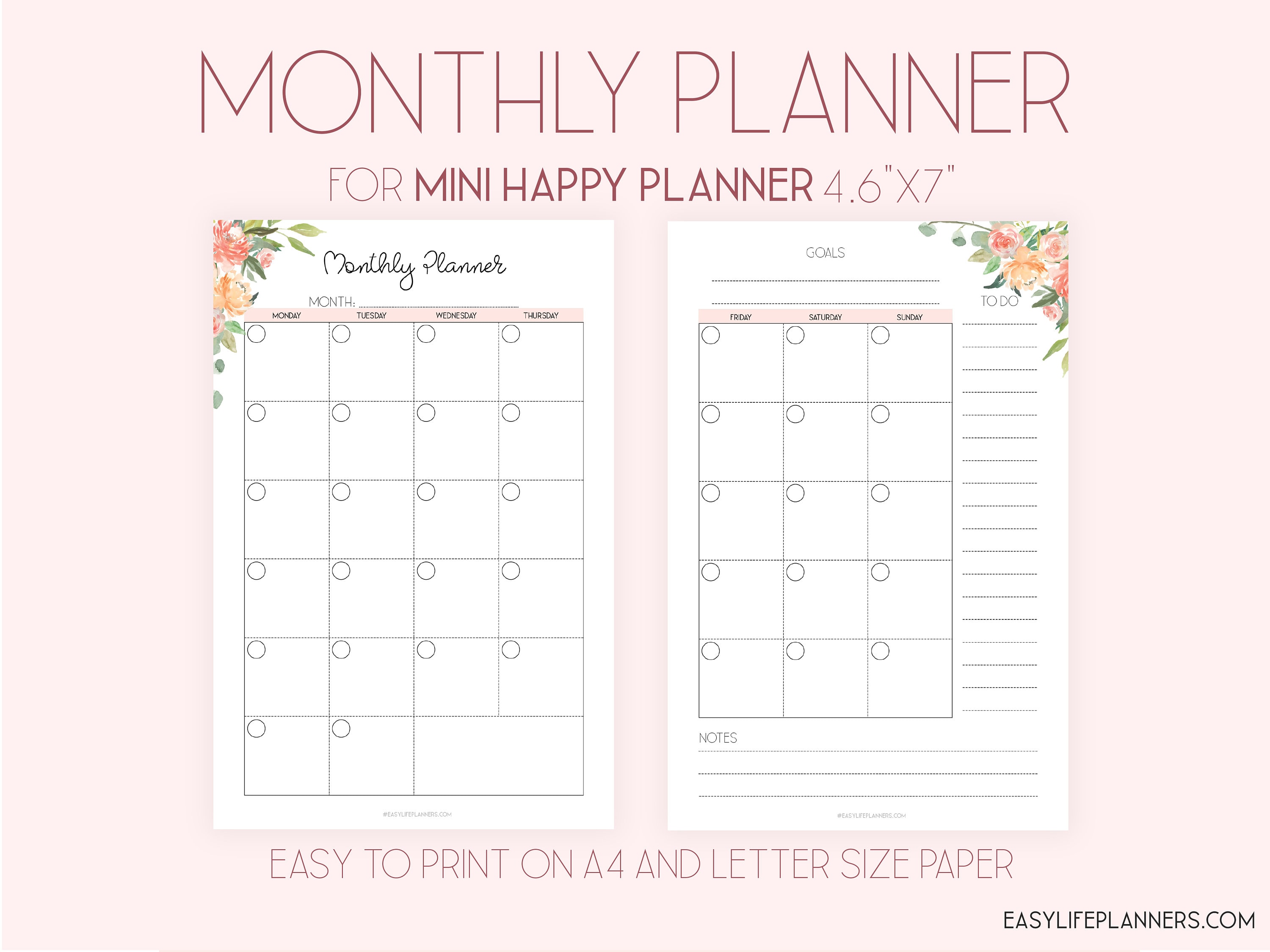Mini Monthly Planner