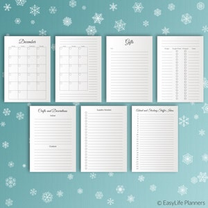 Christmas Planner Printable, christmas organizer, A5 Filofax Insert, a5 planner refills image 3