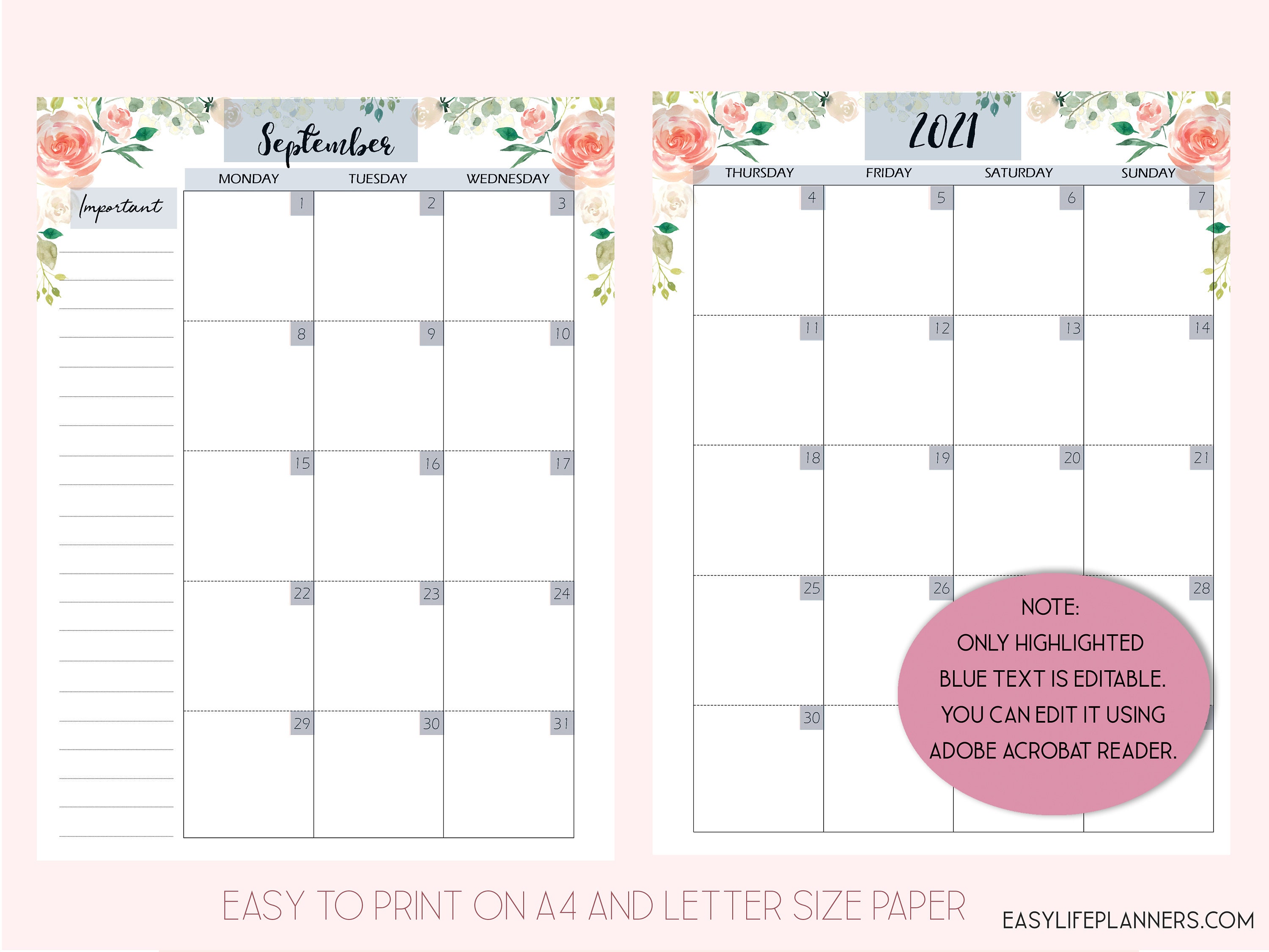 2023 Monthly Planner Pages Editable Planner Mo2P Monthly Layout Made 