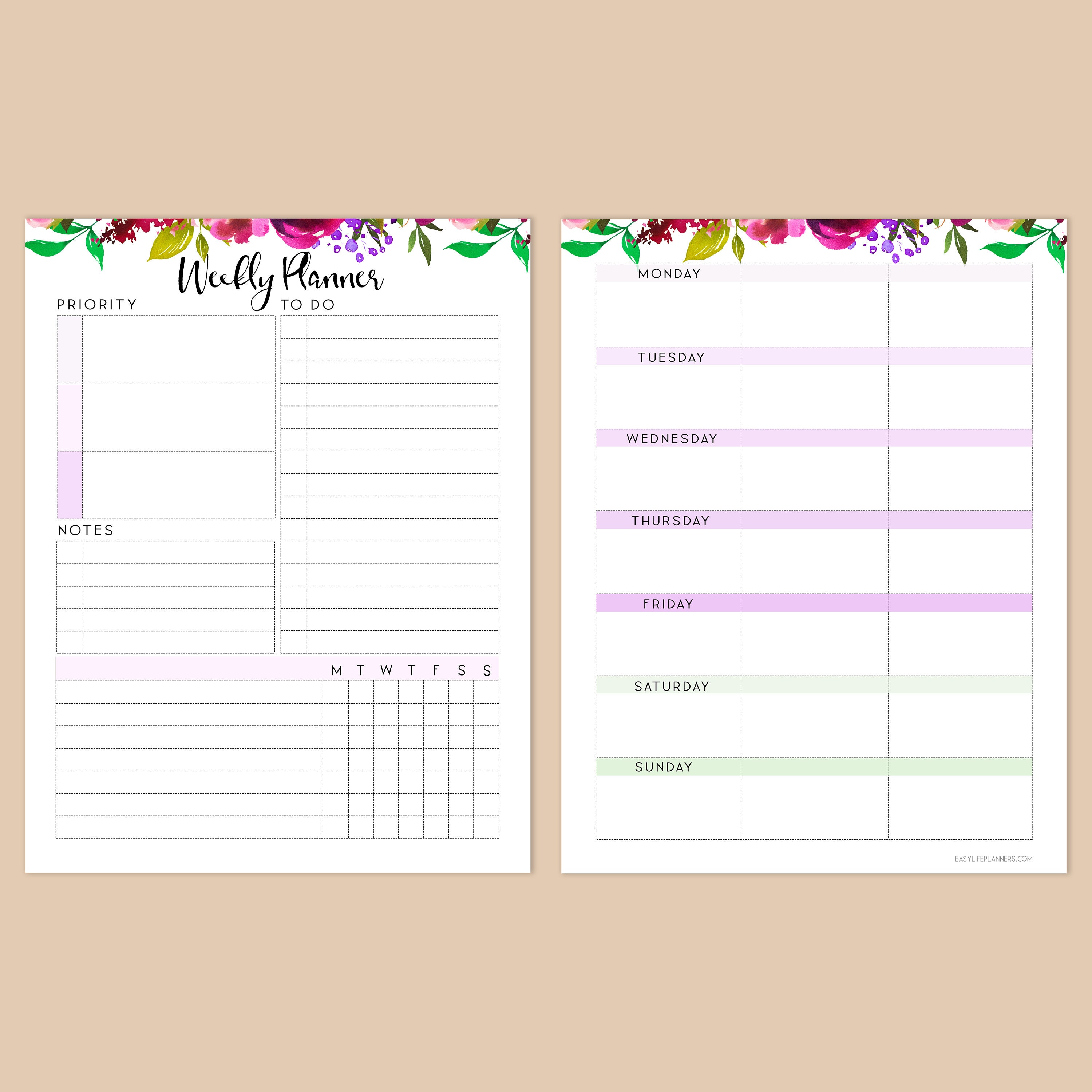 weekly-planner-pages-big-happy-planner-inserts-printable-etsy