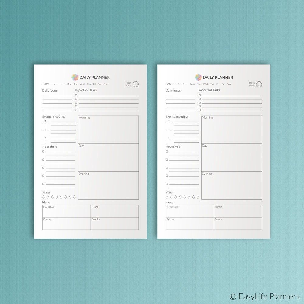 Free Half Letter Planner Printables Printable Templates