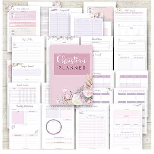 Christian Planner Pages, A5 Printable Planner Inserts, Christian Agenda ...