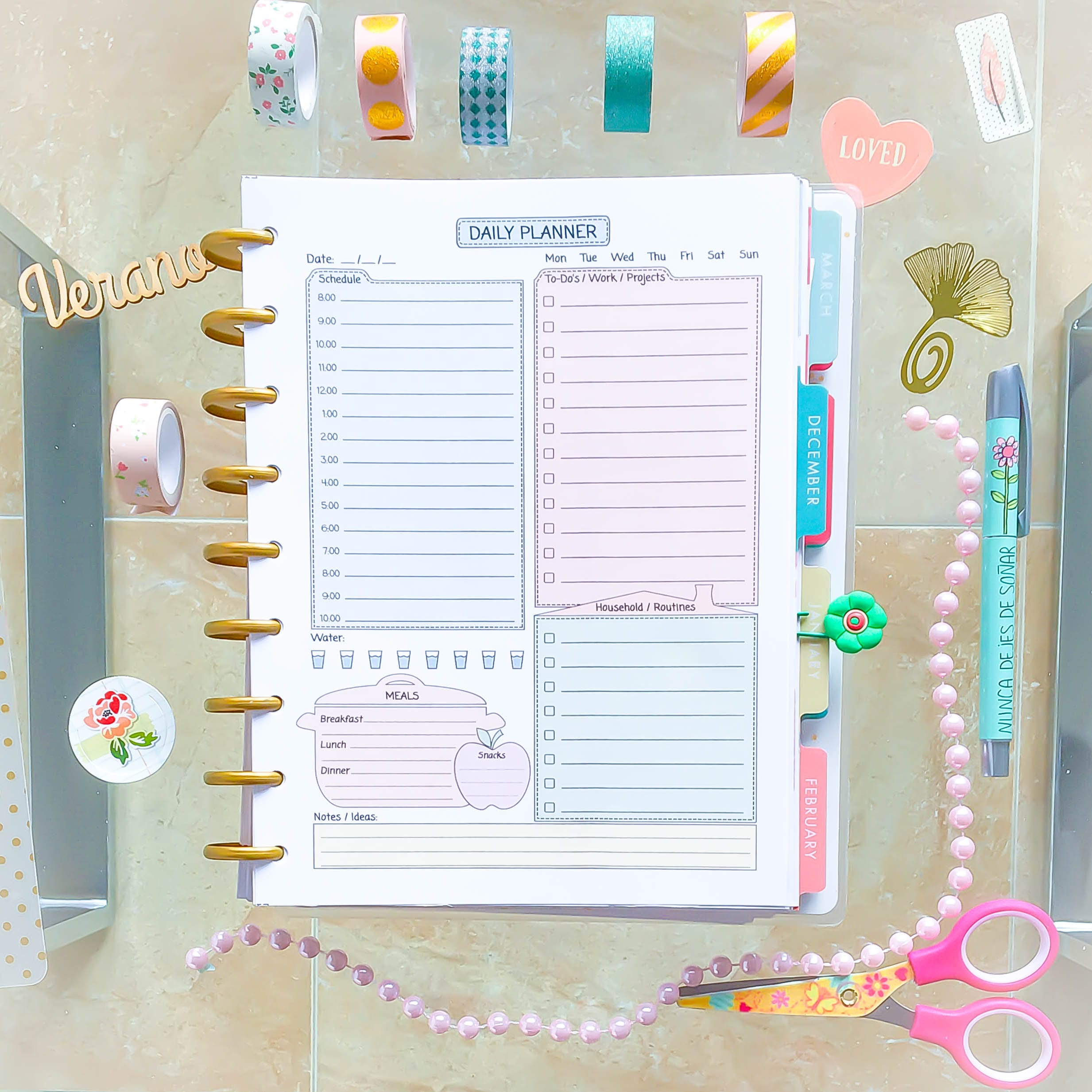 Daily Planner Pages Happy Planner insert Do1p Etsy