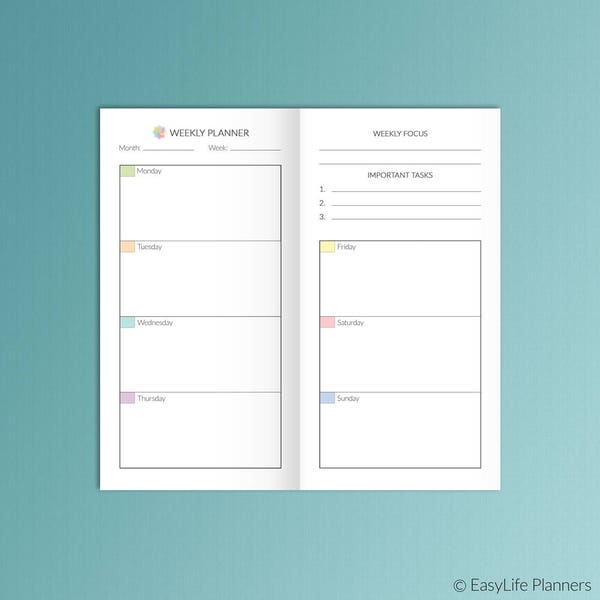 Midori Weekly Planner - Etsy