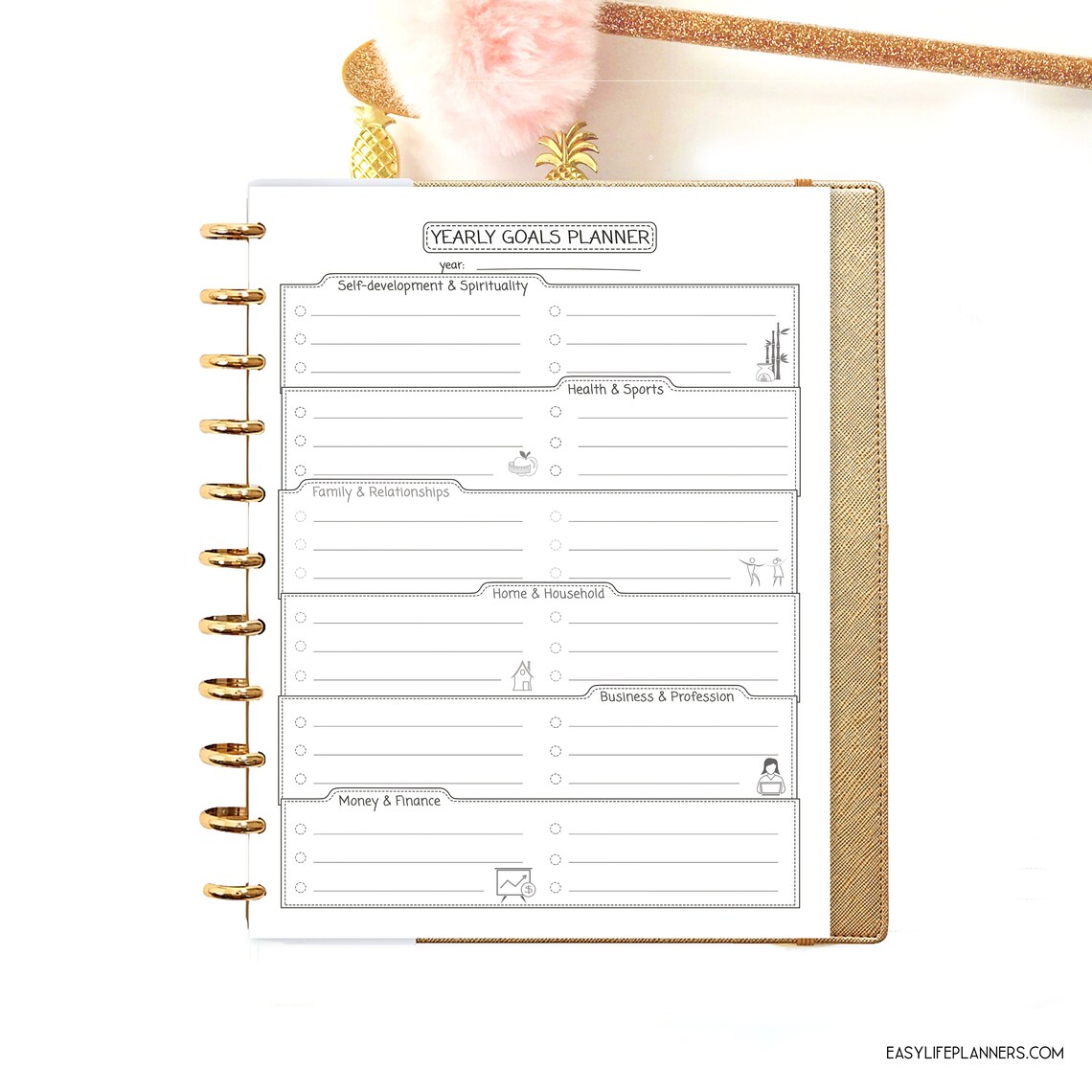 LIFE PLANNER Printable Planner Inserts for Big Happy Planner | Etsy