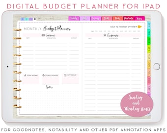 Digital Planner, Goodnotes Planner, iPad Planner, Goodnotes Template, Notability Planner, Finance Planner, Budget Planner