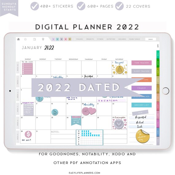 Paper & Party Supplies Digital Journal Goodnotes Horizontal Digital