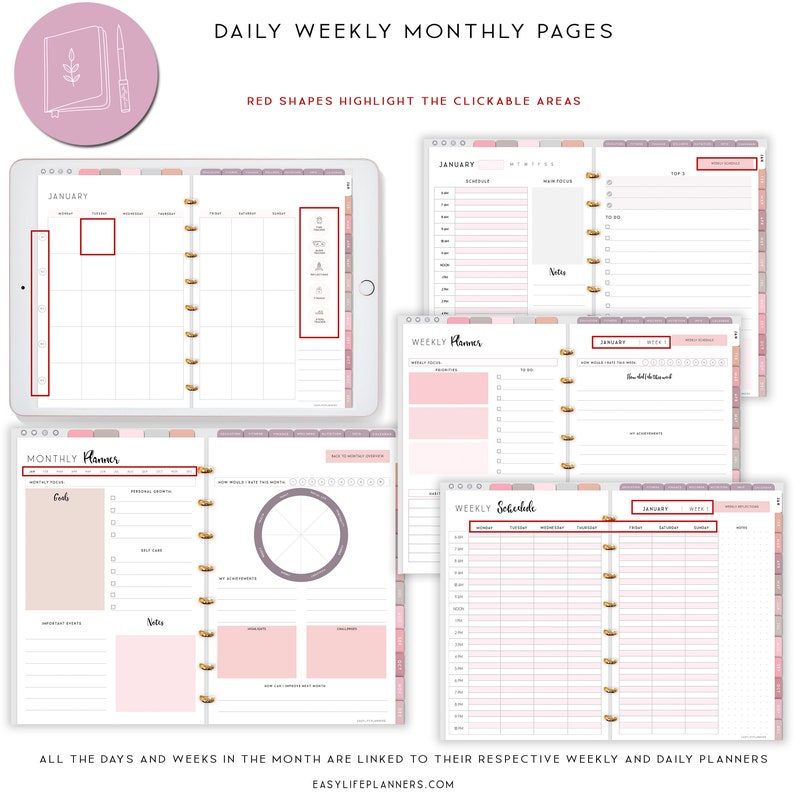 Student Digital Planner Digital Planner for Ipad Notability Etsy