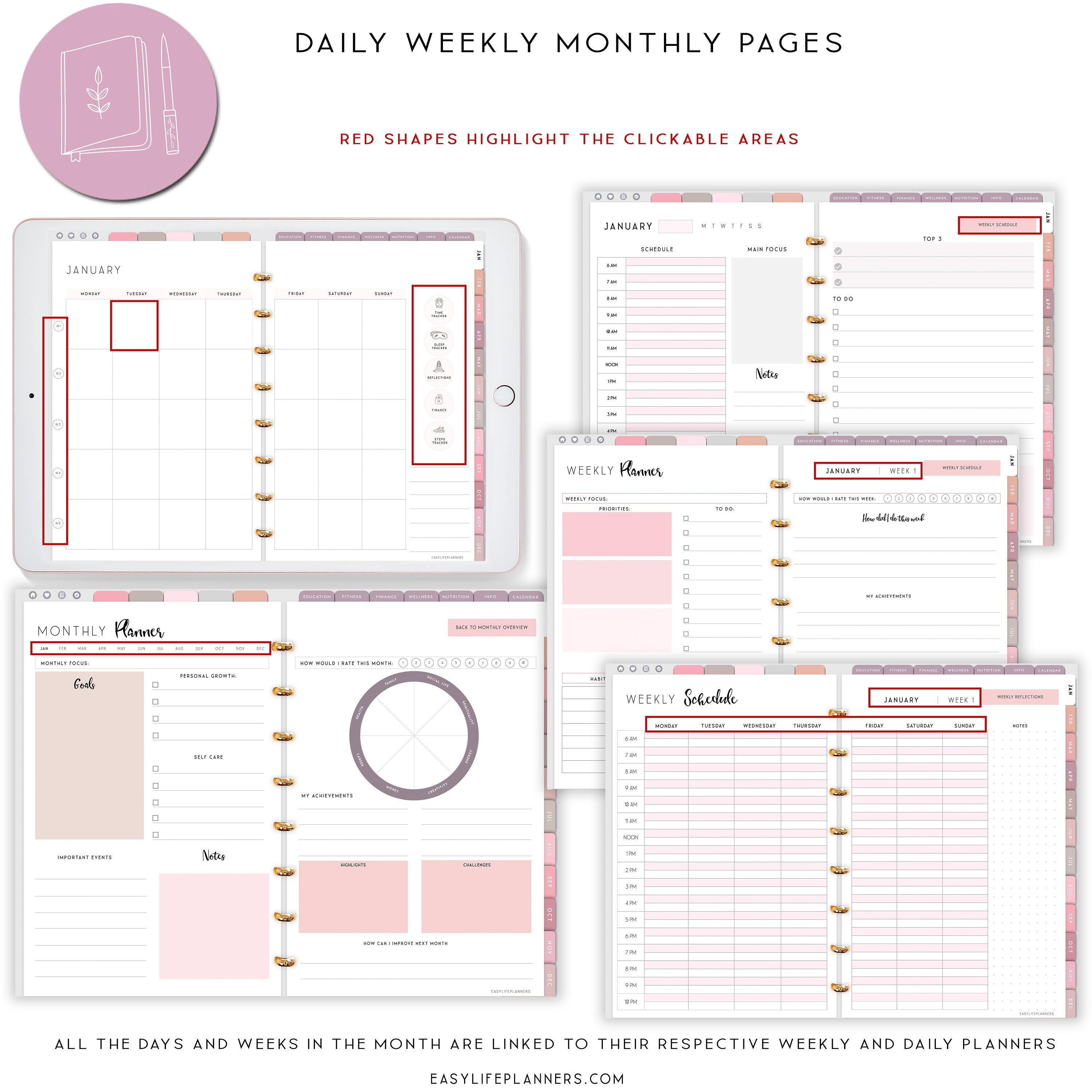 Student Digital Planner, Digital Planner for iPad, Notability Planner