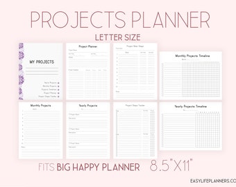 Productivity Planner, Big Happy Planner Inserts, Printable To Do List  Instant Download