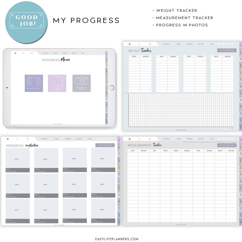Fitness Planner Digital Planner Ipad Notability Planner Etsy
