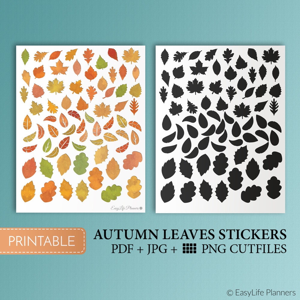 fall stickers leaf autumn leaves stickers planner stickers fall