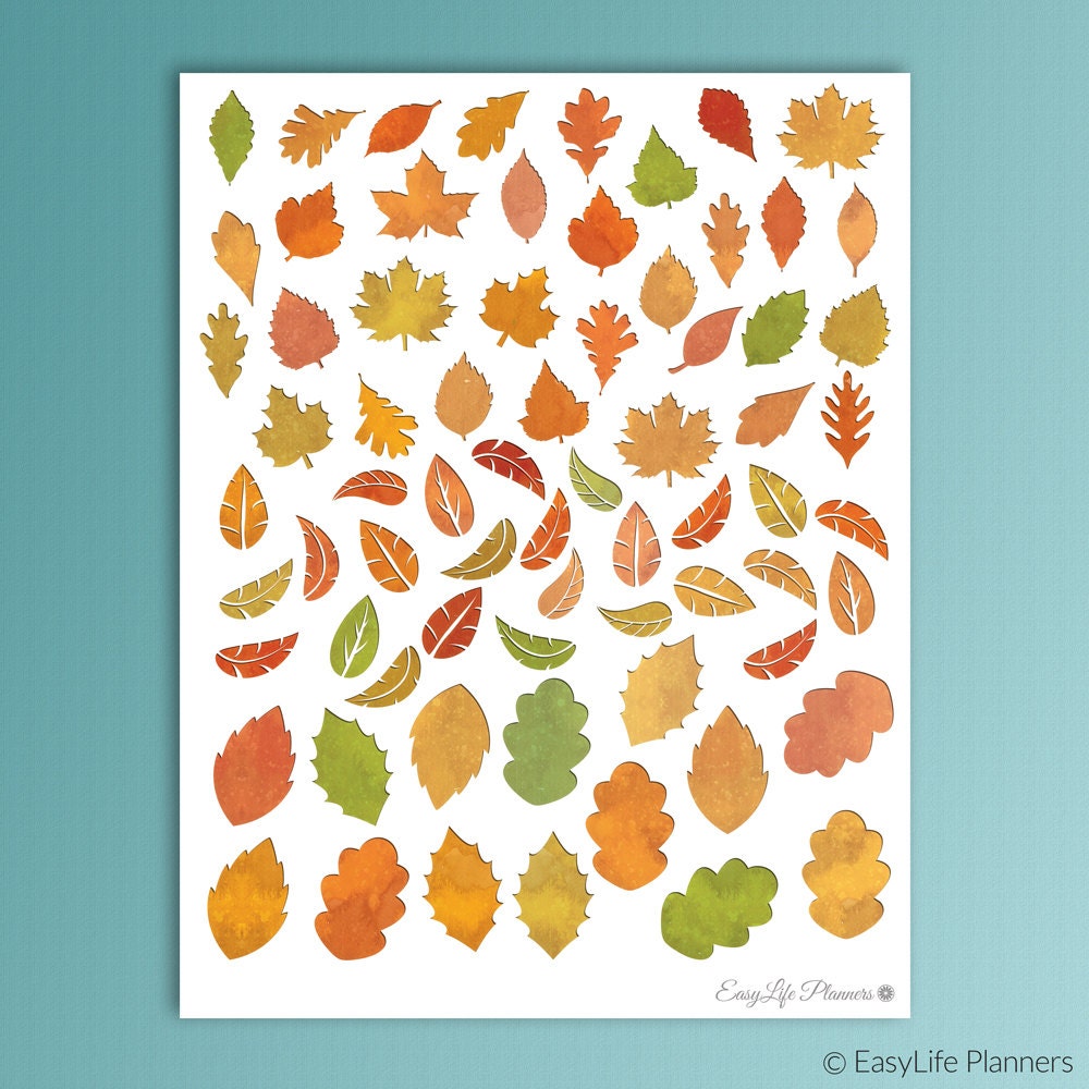 fall stickers leaf autumn leaves stickers planner stickers fall