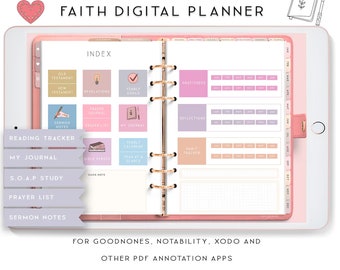 Christian Planner, Digital planner, Prayer Journal, Digital Bible Journal, Faith Planner, Notability Planner, Goodnotes Template,