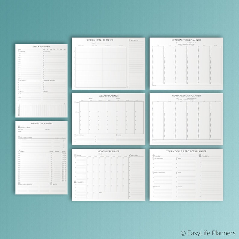Life Planner Printable Life Organizer Binder Inserts Daily Etsy