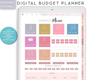 Budget Planner, Digital Planner, Notability Planner, xodo digital planner, Goodnotes Planner for iPad, Goodnotes Template