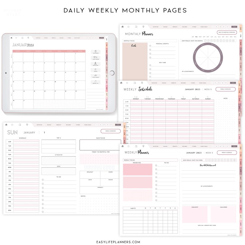Digital Planner 2023 Digital Planner Ipad Notability Etsy