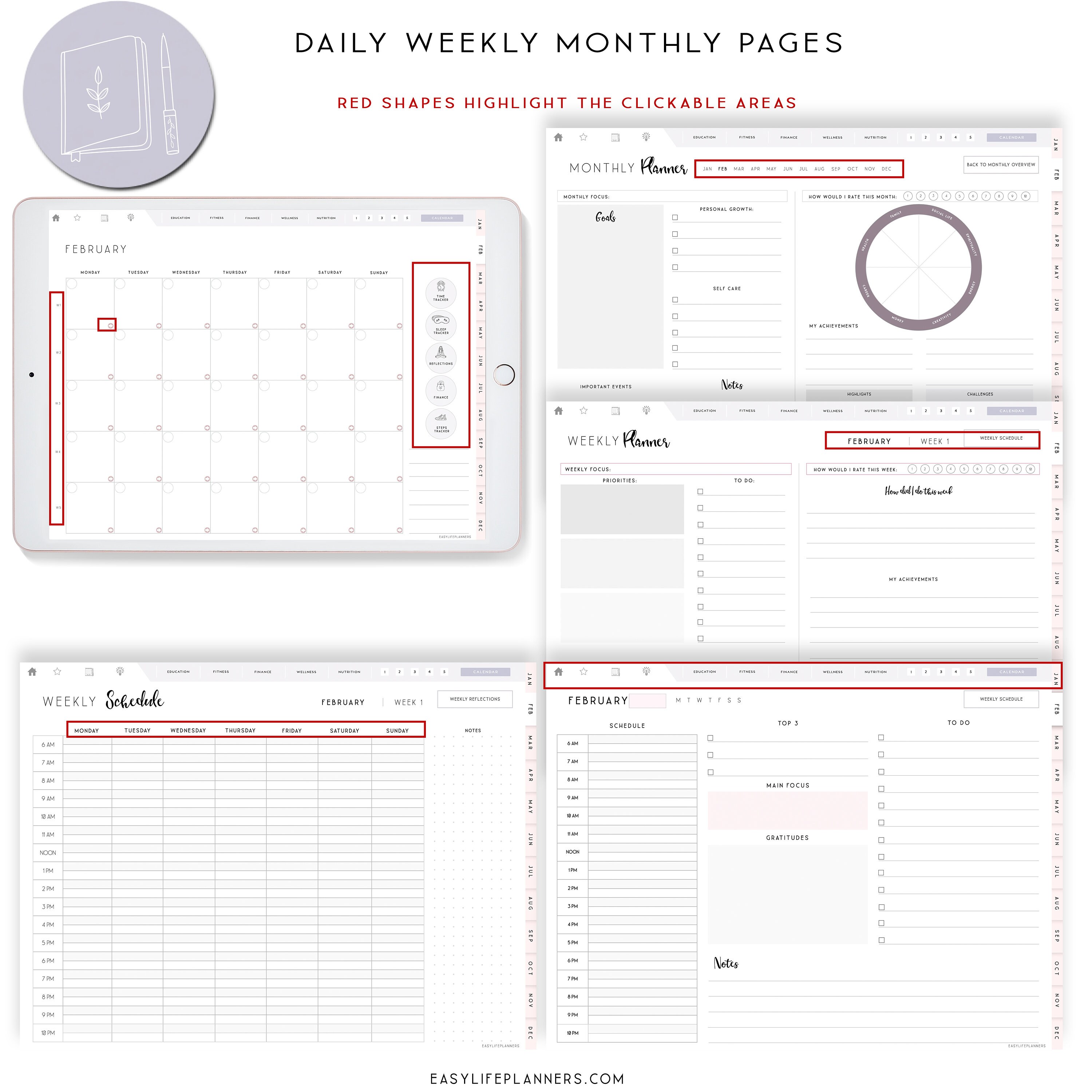 Digital Student Planner, Digital Planner for iPad, Notability Planner