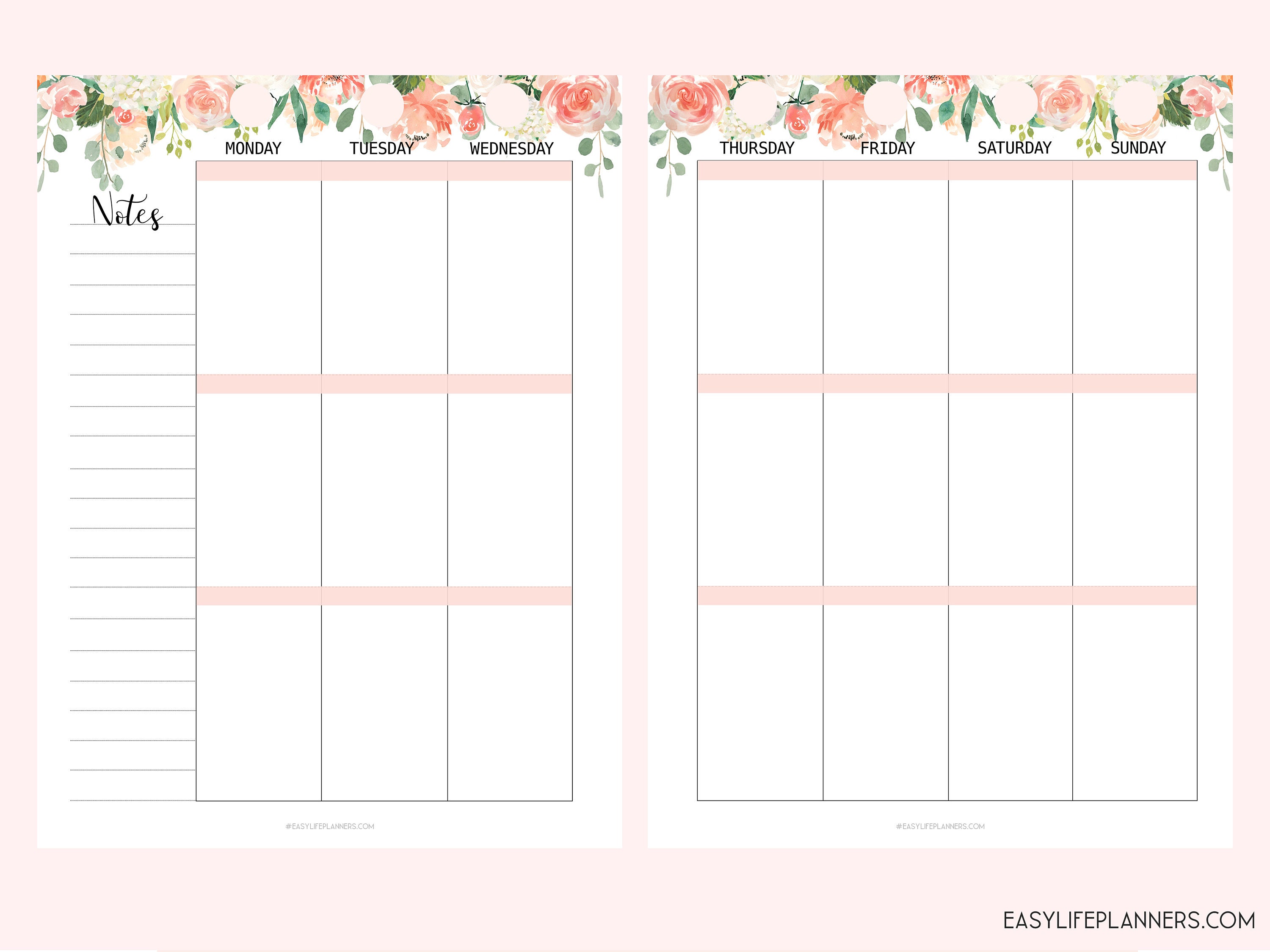 vertical weekly planner pages made to fit happy planner inserts