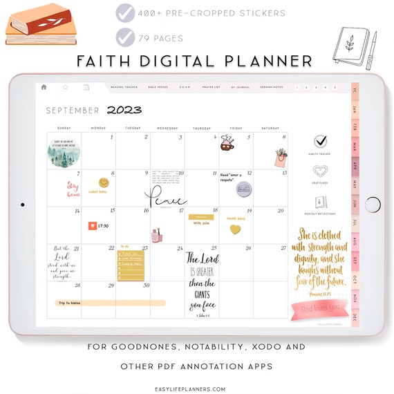 Faith Planner, Sermon Notes, Notability Planner, Xodo Digital Planner,  Goodnotes Template, iPad Planner, Devotional Planner - Etsy