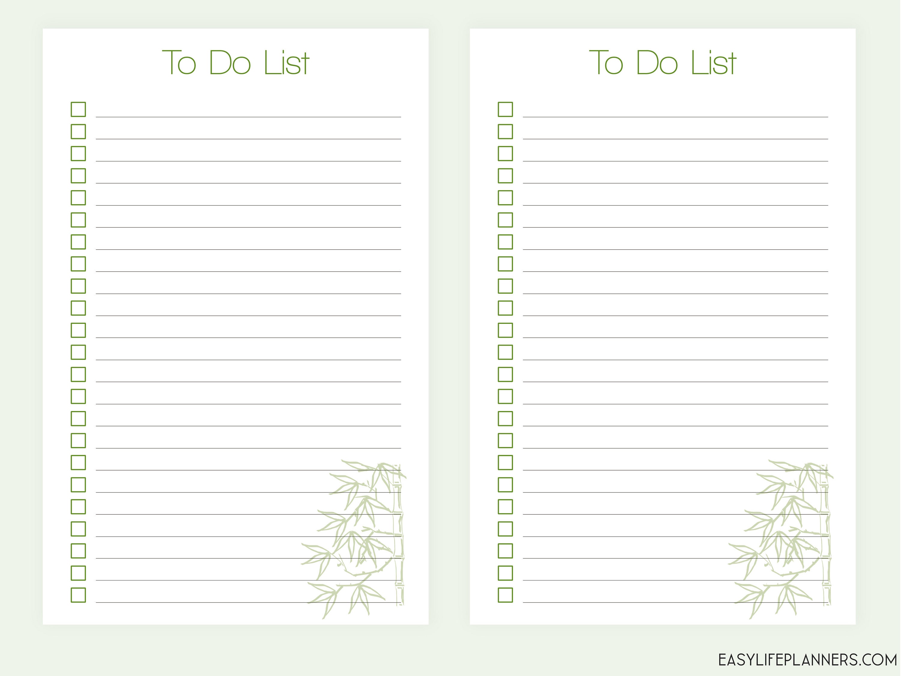 Printable To Do List, Half Letter Planner Printable, Half Size Inserts.