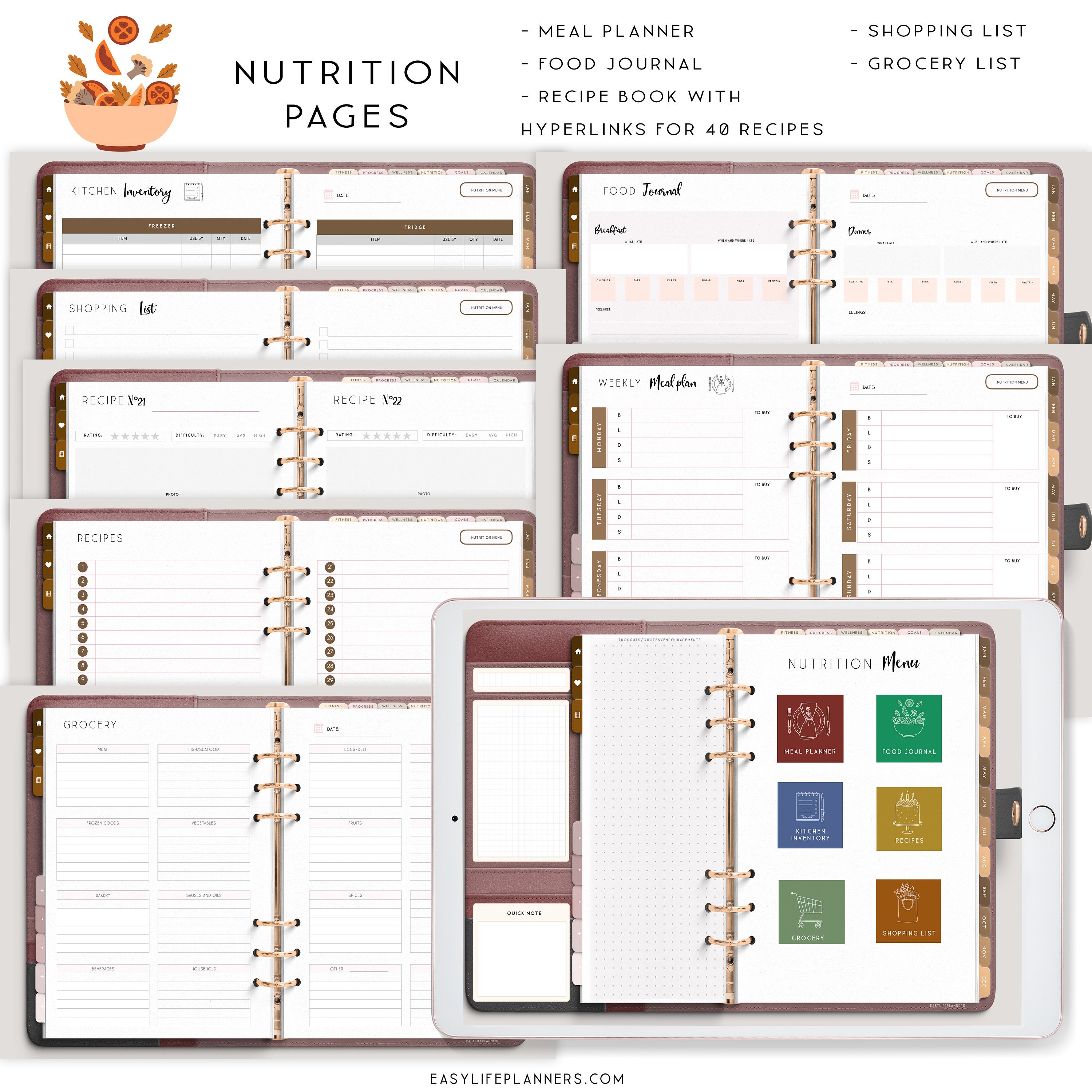 Digital Fitness Planner, Goodnotes Planner, Workout Planner, Digital
