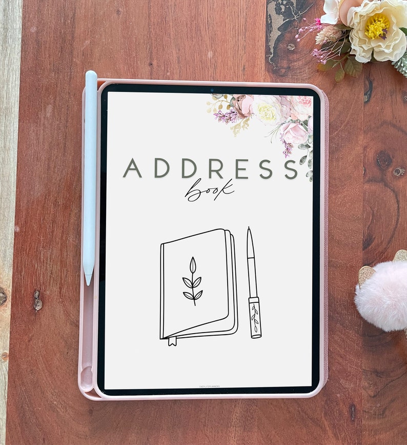 Address Book Digital Planner Ipad Planner Goodnotes Planner Etsy